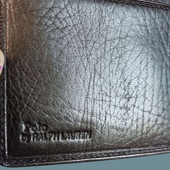 Polo Ralph Lauren Black Leather Bi-Fold Wallet With Box - Picture 4 of 11